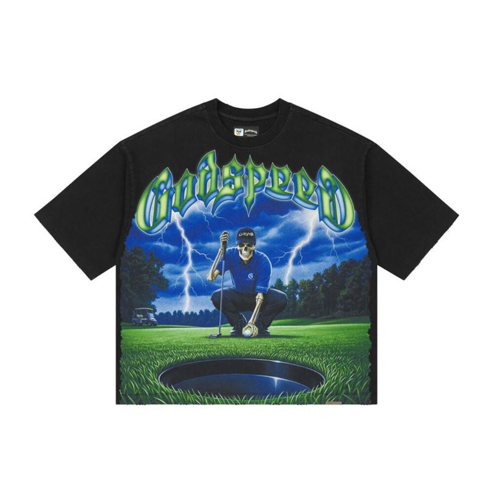 Godspeed Crew Neck T-Shirt No Mulligans Mens Black NO MULLIGANS-CREW NECK
